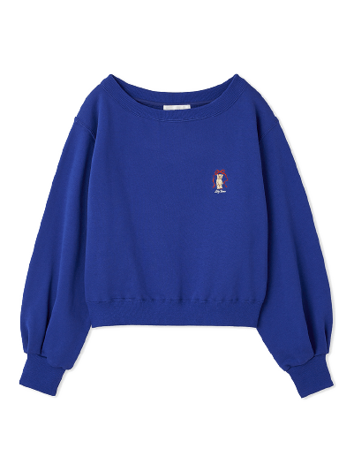 Lily Bear ribbon sweat BLU