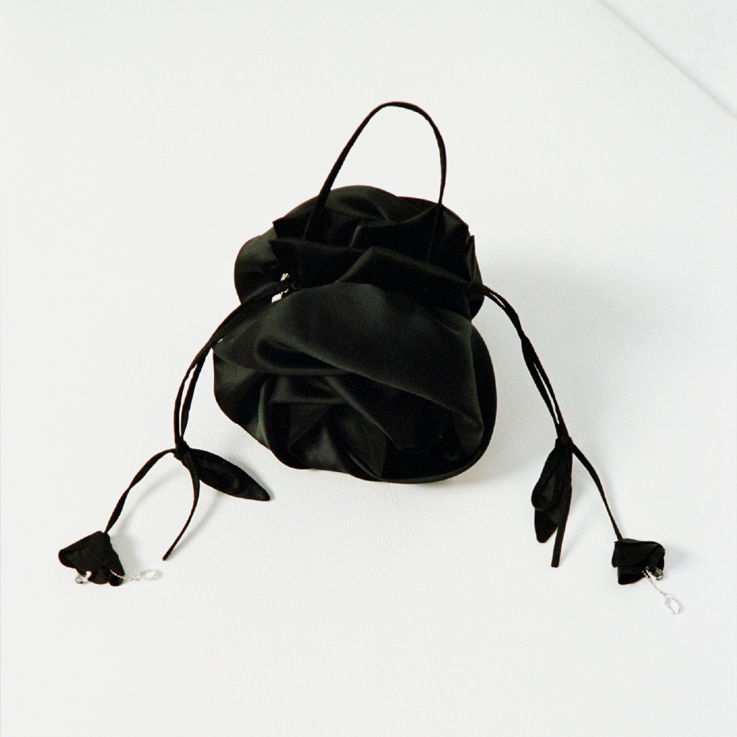 黒の[L.B CANDY STOCK]3Dフラワーバッグ商品写真