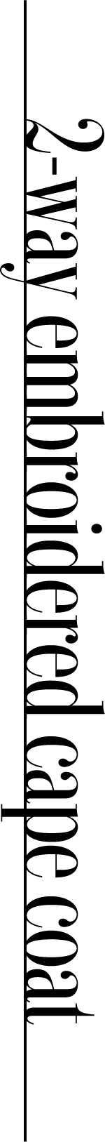 2-way embroidered cape coat