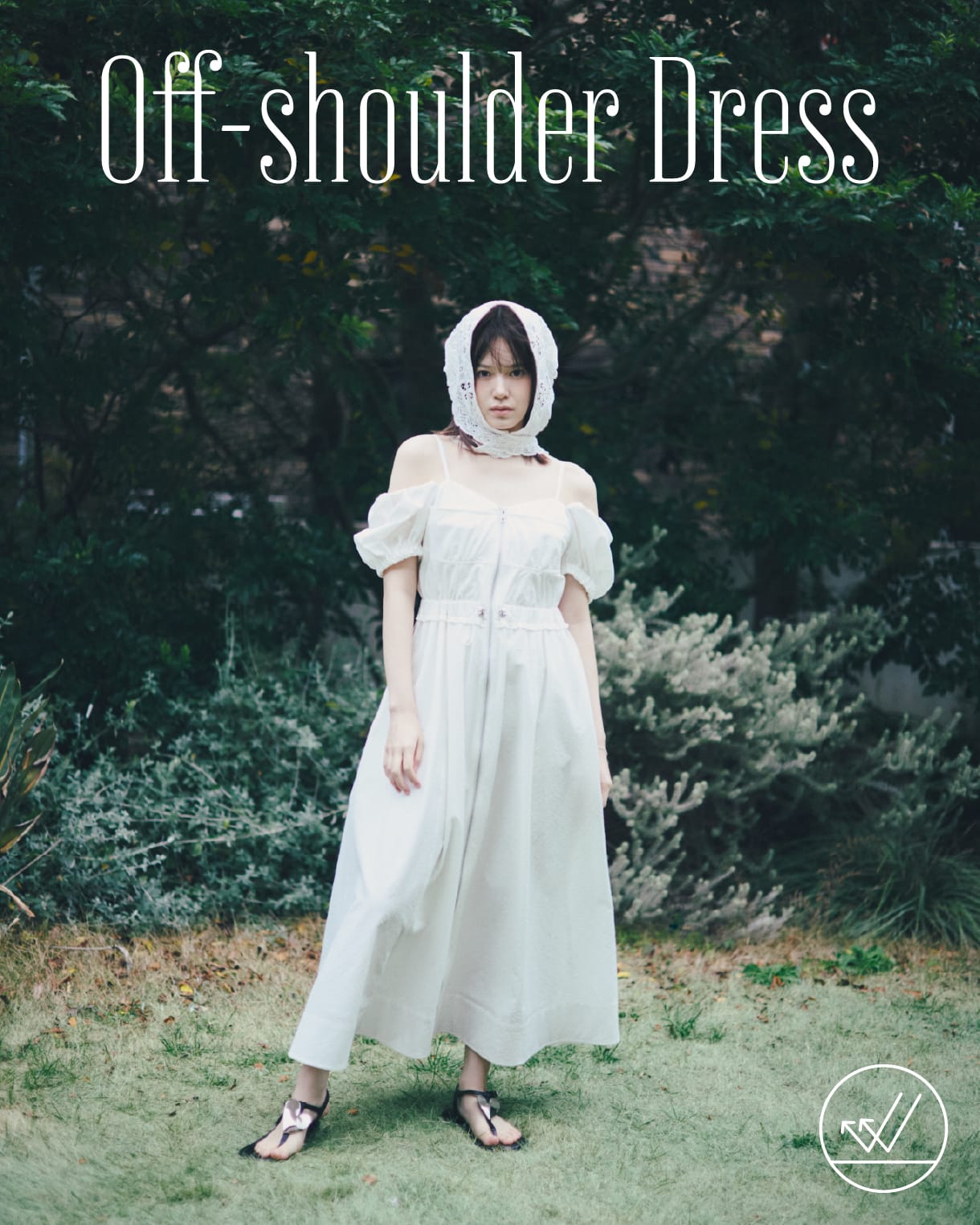 UVプロテクト Dress Scarf Sandalsを着用したモデル