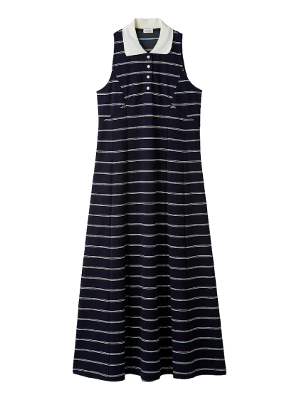 American sleeve polo dressのカラー展開（ネイビー）