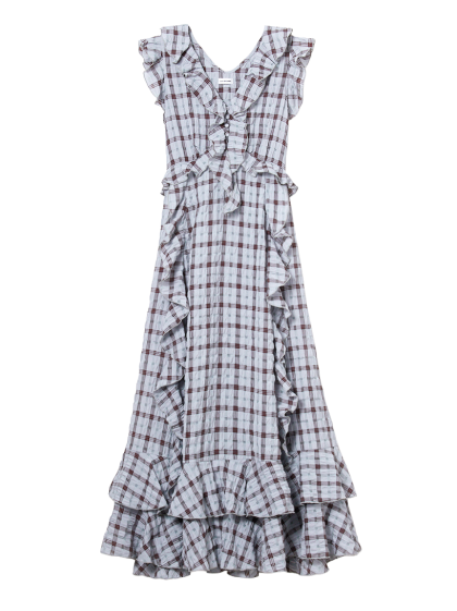 Ruffle frill dressの限定カラー（チェック柄）