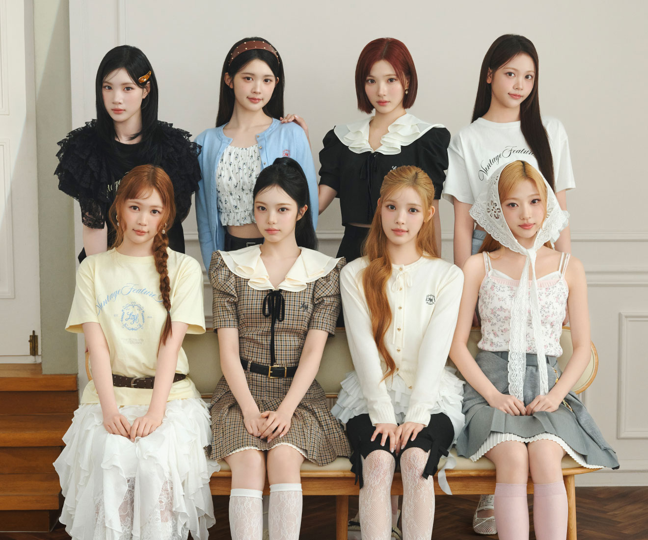 「LILY BROWN meets HEARTS & HEARTS」のロゴとともに、様々なコーディネートを身にまとった7人の女性モデルが並ぶ集合ビジュアルカット