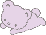 紫のこぐまのイラスト