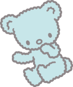水色のこぐまのイラスト
