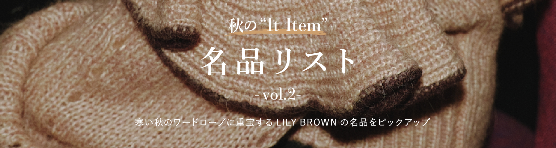 秋の”It Item” 　名品リスト vol.2