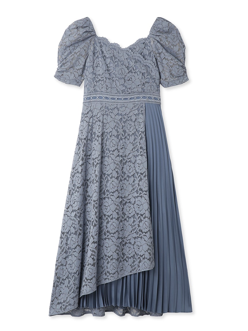 Lily Brown コードレースカシュクールアシメドレス ブラック ワンピース Lily Brown コードレースカシュクールアシメドレス ブラック