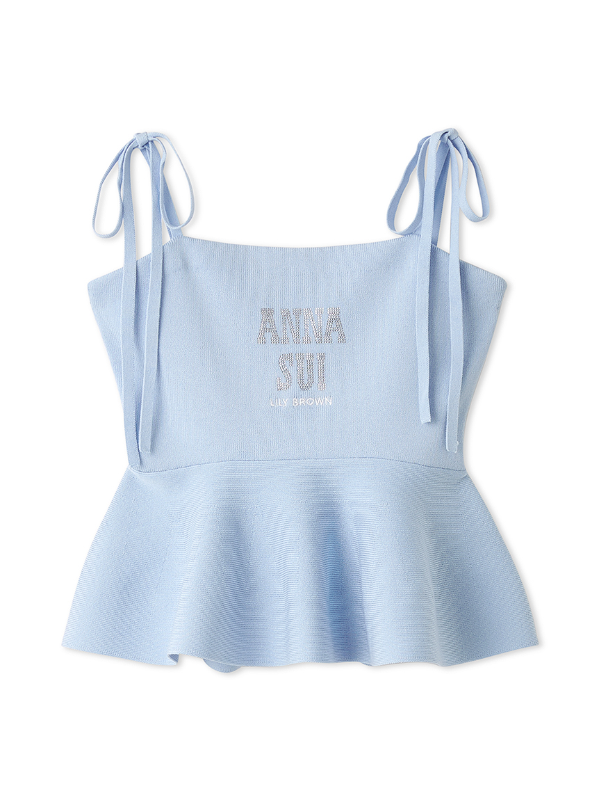 【ANNA SUI×LILYBROWN】クリスタルペプラムリボントップス