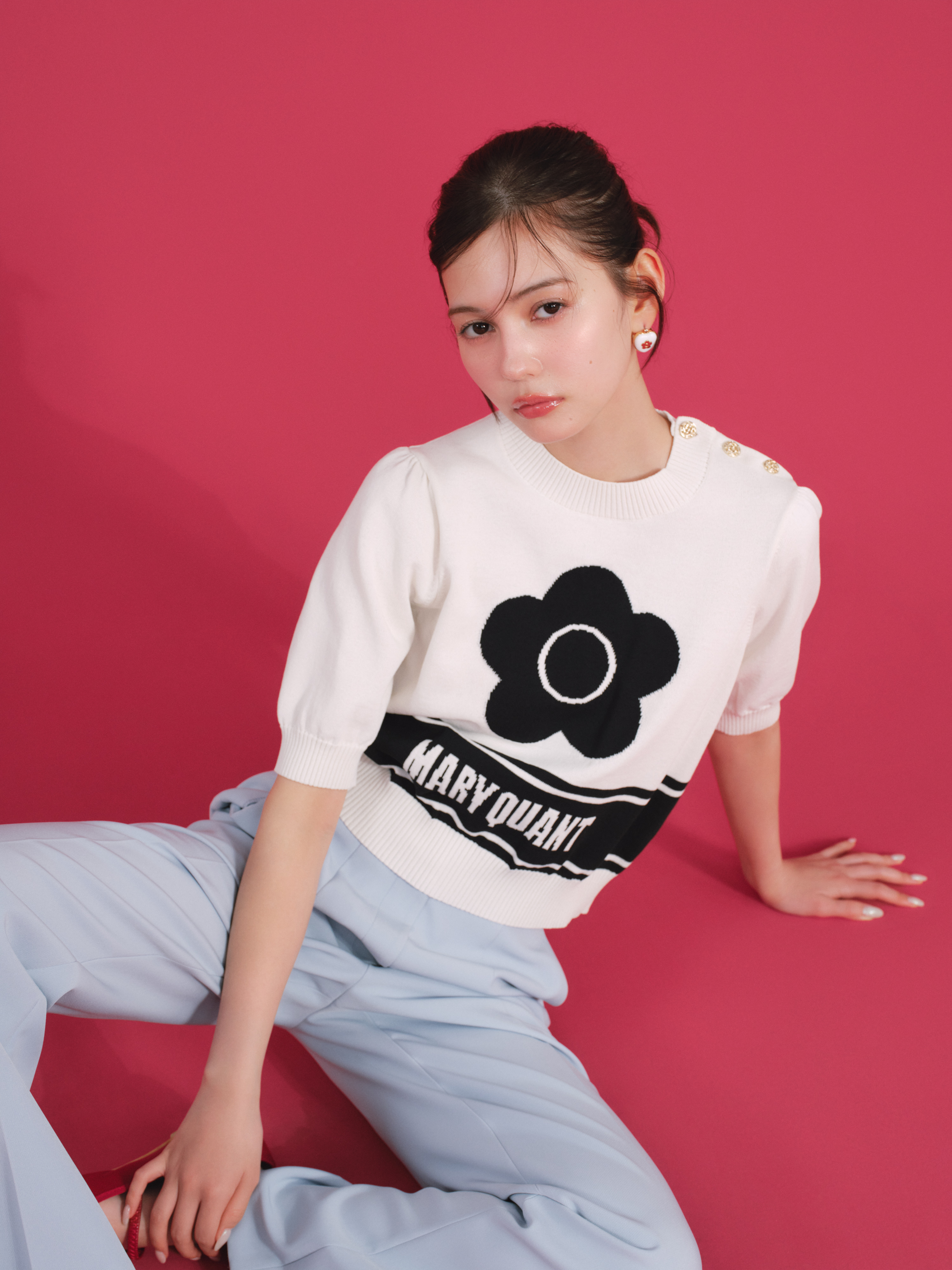 LILYBROWN MARY QUANT コラボ トップス LILY BROWN×MARY QUANT】カットトップス(Tシャツ・カットソー